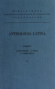 Anthologia Latina, sive, Poesis Latinae supplementum