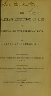 The painless extinction of life in animals designed for human food