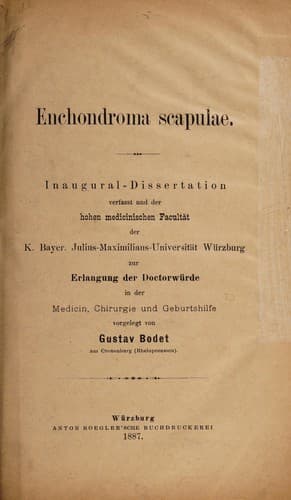 Enchondroma scapulae ...