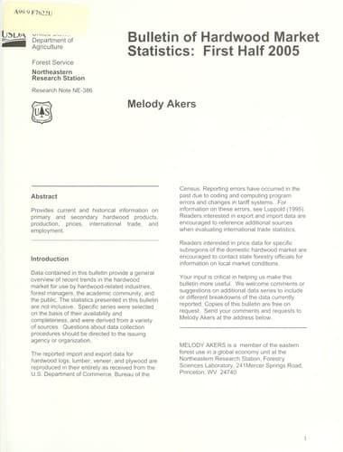 Bulletin of hardwood market statistics