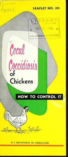 Cecal coccidiosis of chickens