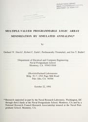 Multiple-valued programmable logic array minimization by simulated annealing