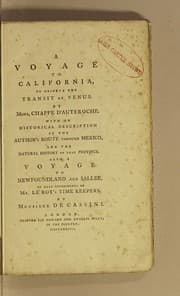 A voyage to California, to observe the transit of Venus