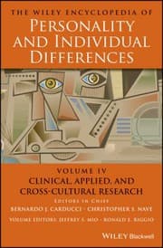 Wiley Encyclopedia of Personality and Individual Differences