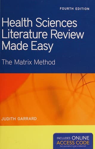 Health sciences literature review made easy