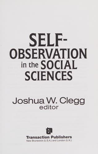 Self-observation in the social sciences