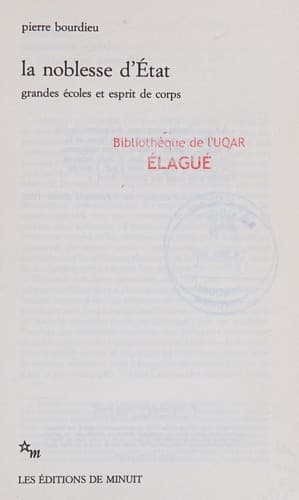 La Noblesse d'État