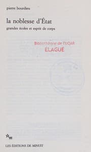 La Noblesse d'État
