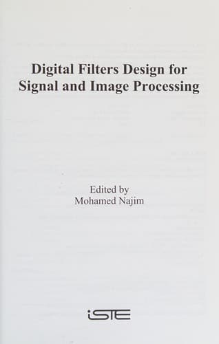 Digital filters design for signal and image processing