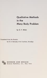 Qualitative methods in the many body problem
