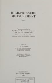 High-pressure measurement, 1962