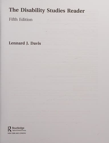Disability Studies Reader