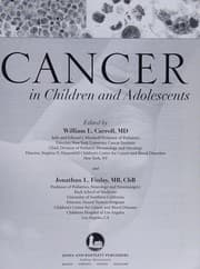 Cancer in children and adolescents