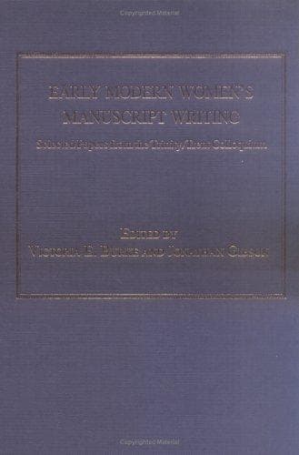 Early modern women's manuscript writing