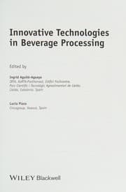 Innovative Technologies in Beverage Processing