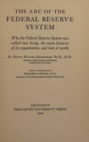 The ABC of the federal reserve system