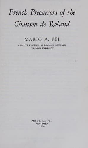 French precursors of the Chanson de Roland