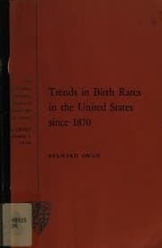 Trends in birth rates in the United States since 1870