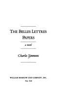The belles lettres papers