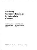 Assessing children's language in naturalistic contexts
