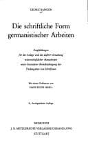 Die schriftliche Form germanistischer Arbeiten