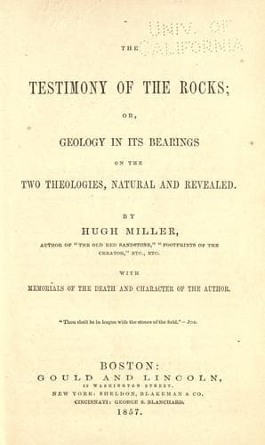The testimony of the rocks