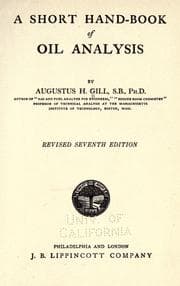 A short hand-book of oil analysis
