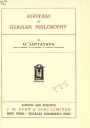Egotism in German philosophy
