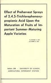 Effect of preharvest sprays of 2,4,5-trichlorophenoxypropionic acid upon the maturation of fruits of important summer-maturing apple varieties