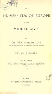 The universities of Europe in the Middle Ages