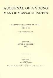 A journal, of a young man of Massachusetts