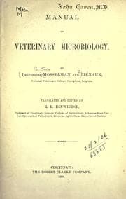 Manual of veterinary microbiology