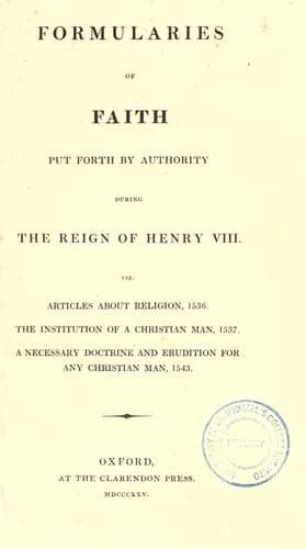 The thirty-nine articles of the Church of England