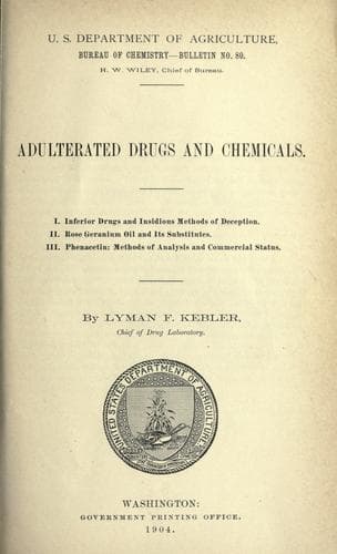 Adulterated drugs and chemicals