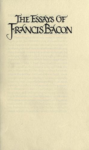 The essays of Francis Bacon
