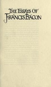 The essays of Francis Bacon