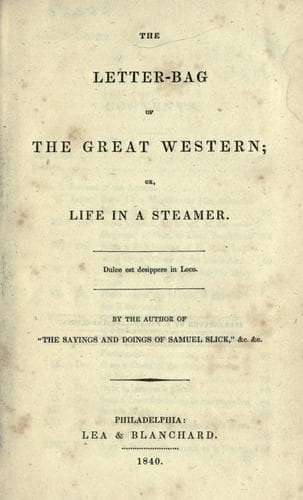 The letter-bag of the Great Western