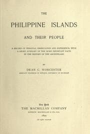 The Philippine Islands and their people