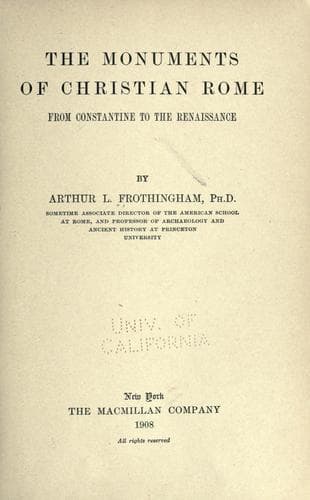 The monuments of Christian Rome from Constantine to the Renaissance