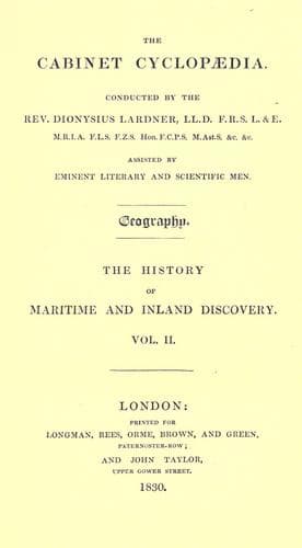 The history of maritime and inland discovery