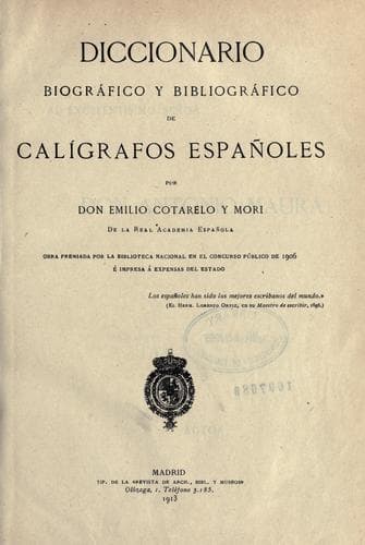 Diccionario biográfico y bibliográfico de calígrafos españoles