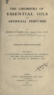 The chemistry of essential oils and artificial perfumes