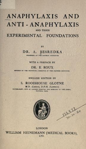 Anaphylaxis and anti-anaphylaxis and their experimental foundations