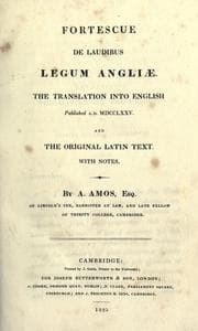 De laudibus legum Angliae