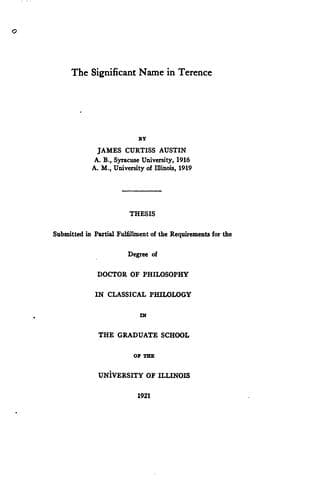 The significant name in Terence