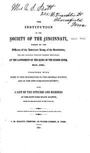 The institution of the Society of the Cincinnati