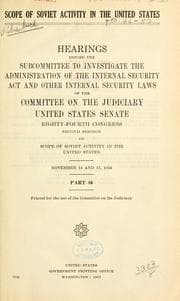 Scope of Soviet activity in the United States