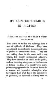 My contemporaries in fiction