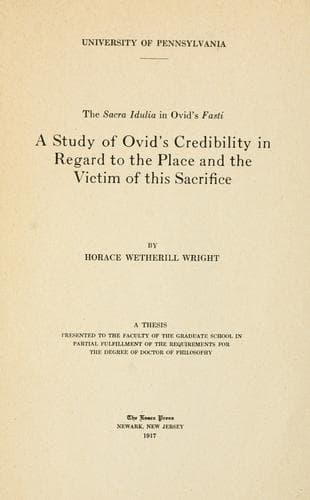 The sacra Idulia in Ovid's Fasti