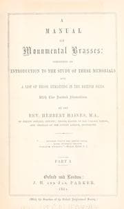 A manual of monumental brasses